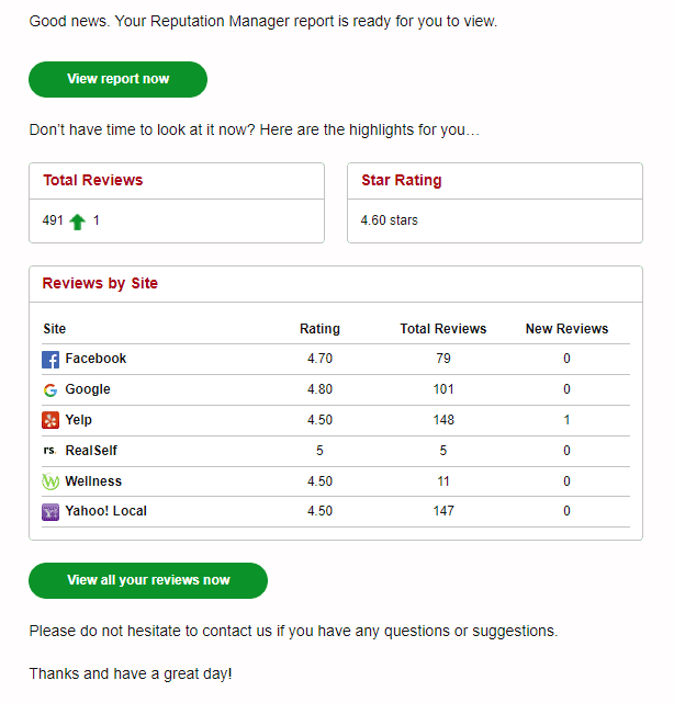 Review widget screenshot