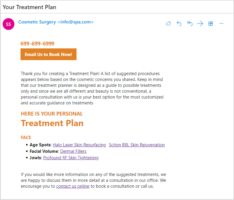 Treatment Planner Screenshot
