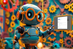 robot reading online reviews