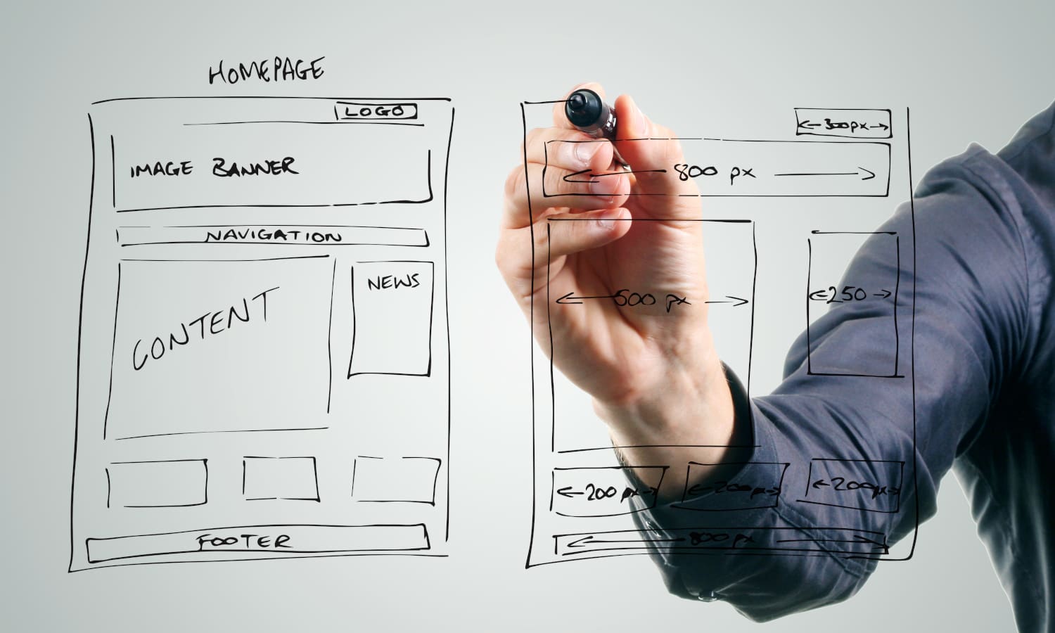 designer drawing website website design